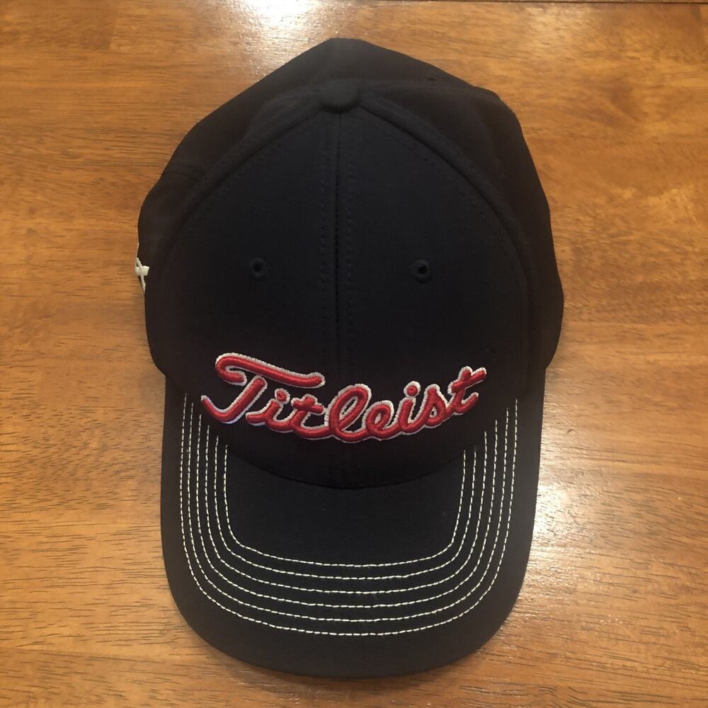 Titleist Golf Hat Atlanta Braves Baseball Adjustable Baseball Cap Navy Blue - Picture 3 of 7